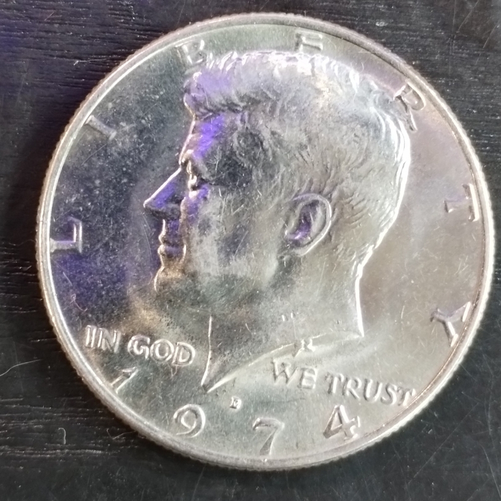 1974 D Kennedy half dollar. (50¢ piece)